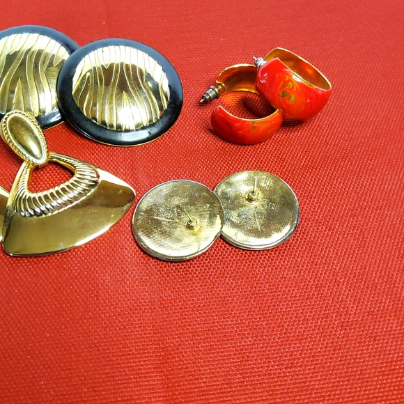 VINTAGE pierced earrings bundle of four - Picture 7 of 12